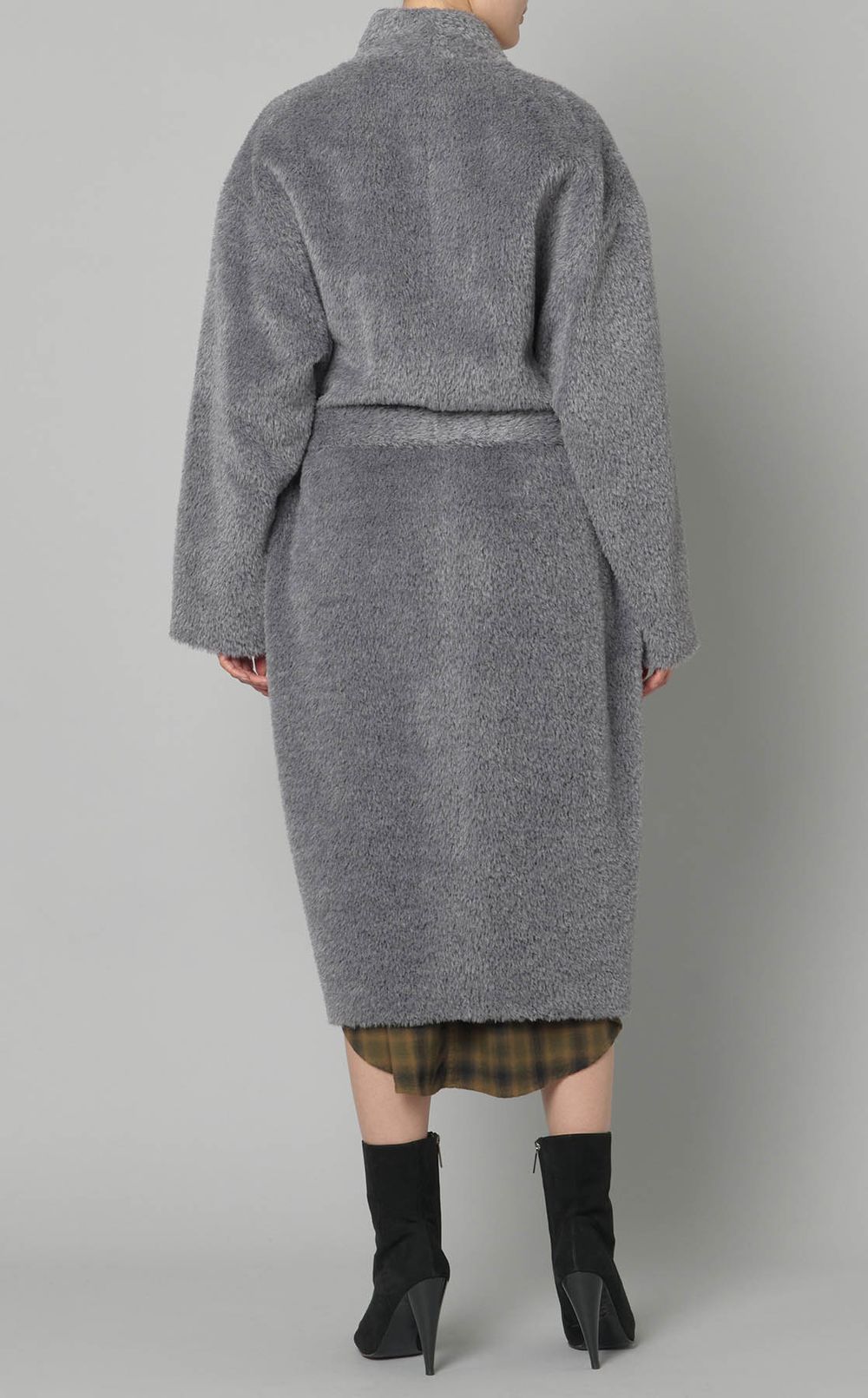 ウールベルテッドガウンコート