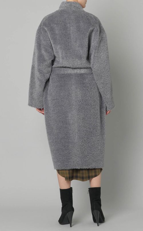 ウールベルテッドガウンコート