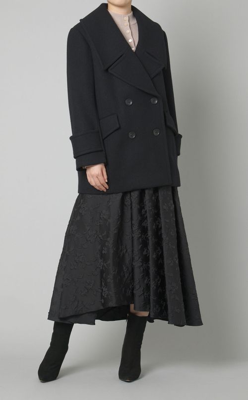 メルトンコクーンショートコート