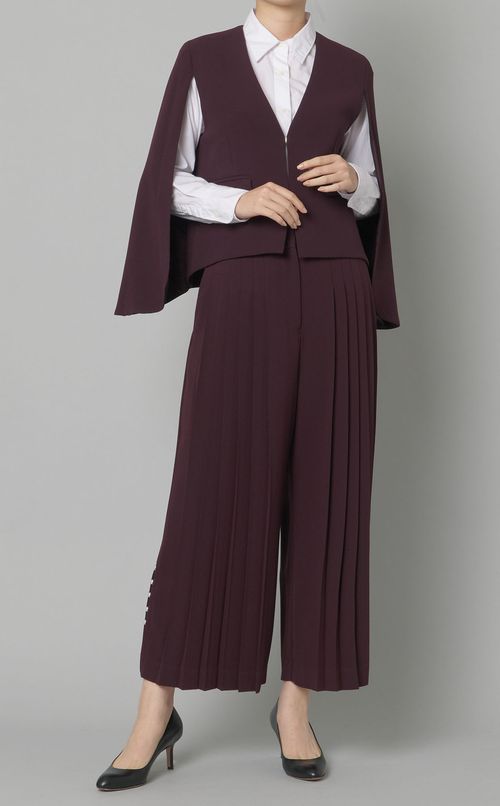 フロントプリーツストレートパンツ