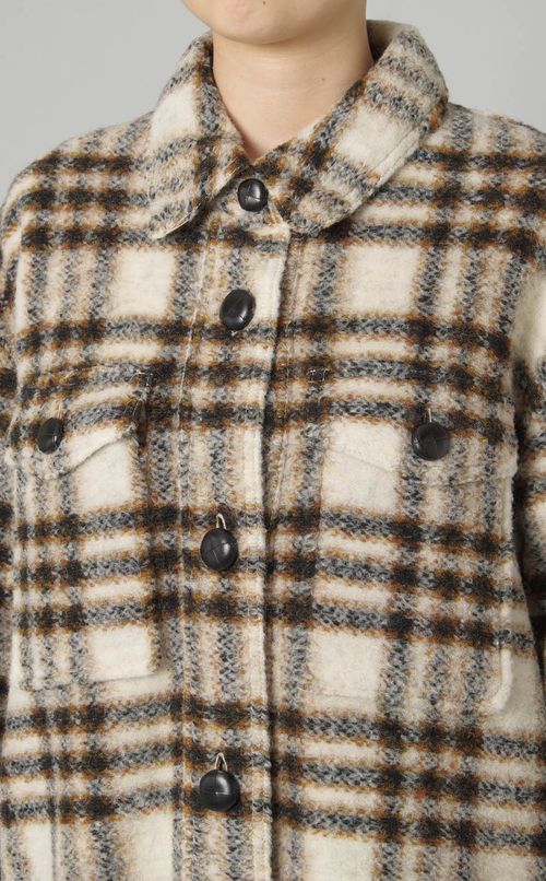 ウールチェックシャツブルゾン