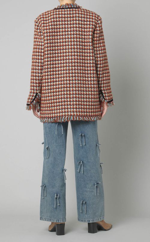 ミックスツイードVネックジャケット