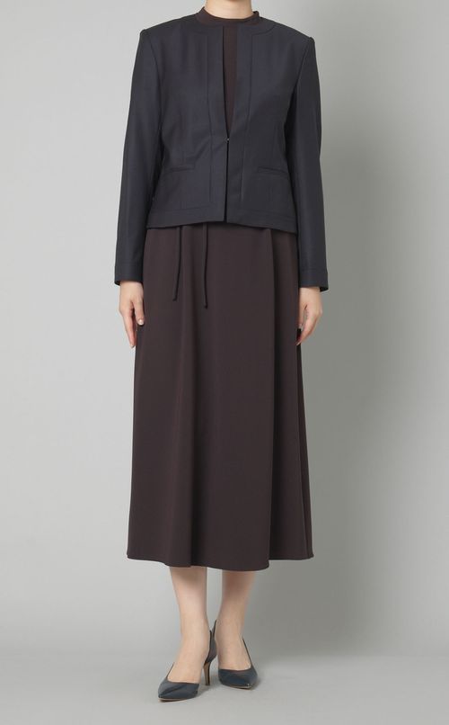 ノースリーブロングベルトワンピース