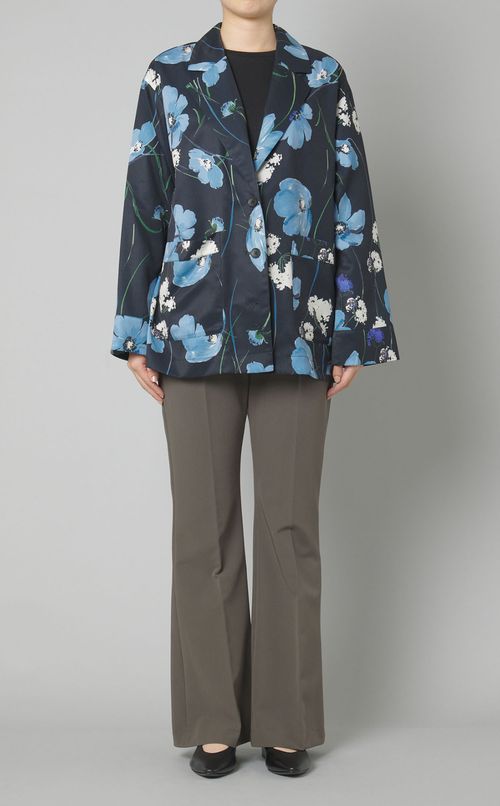 フラワープリントシャツジャケット