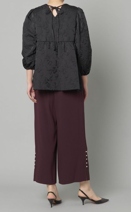 フラワージャガードブラウス