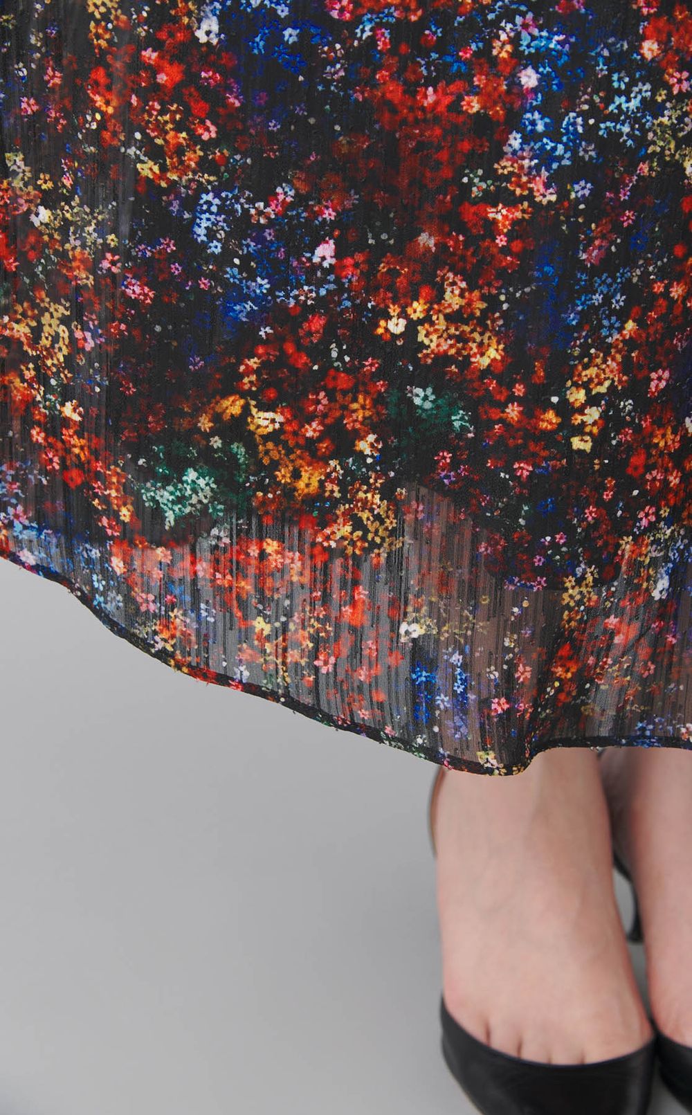 ミニフラワープリントギャザースカート