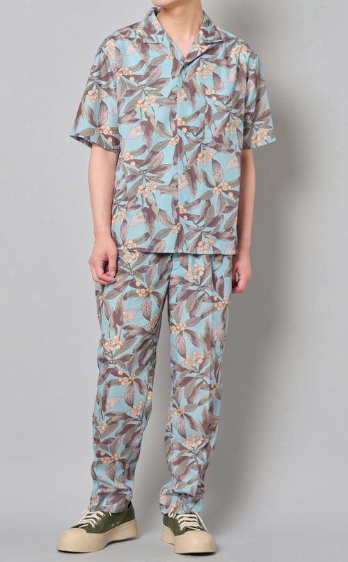 ロンシャンプリントオープンカラーシャツ