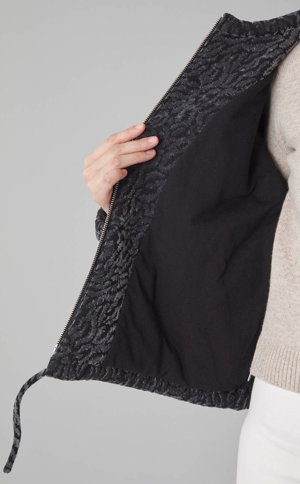 シャーリングボンバーブルゾン