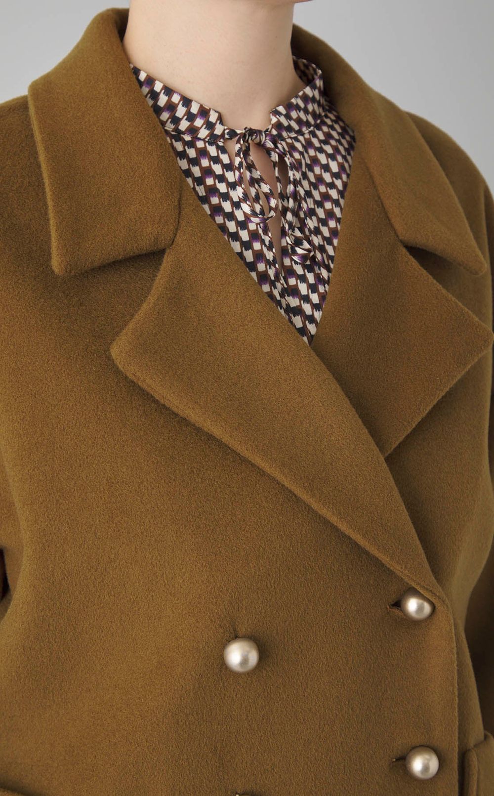 ウールテーラードショートジャケット