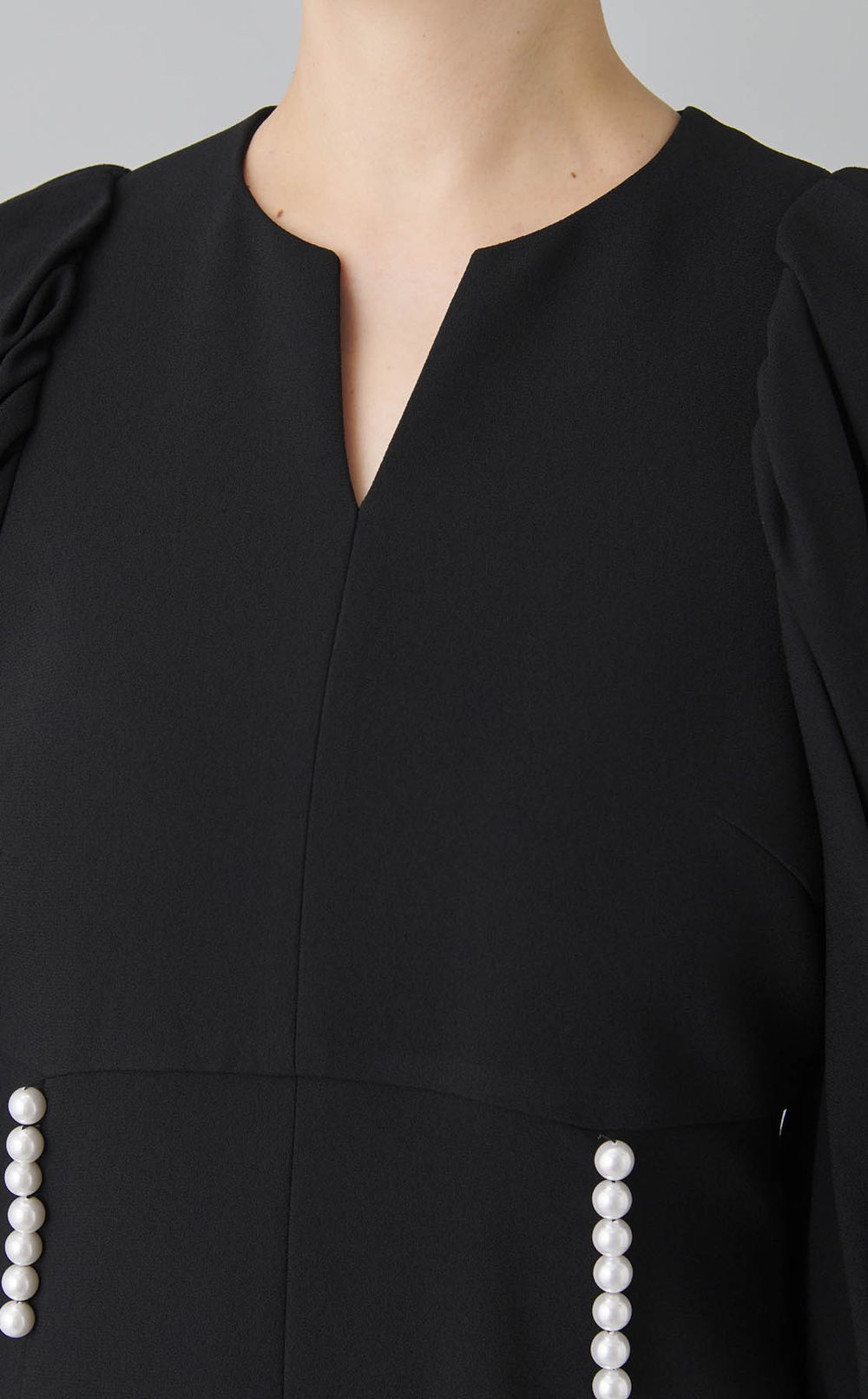 パール付バルーンスリーブワンピース