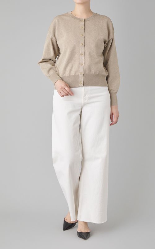 2wayラメ天竺ニットカーディガン