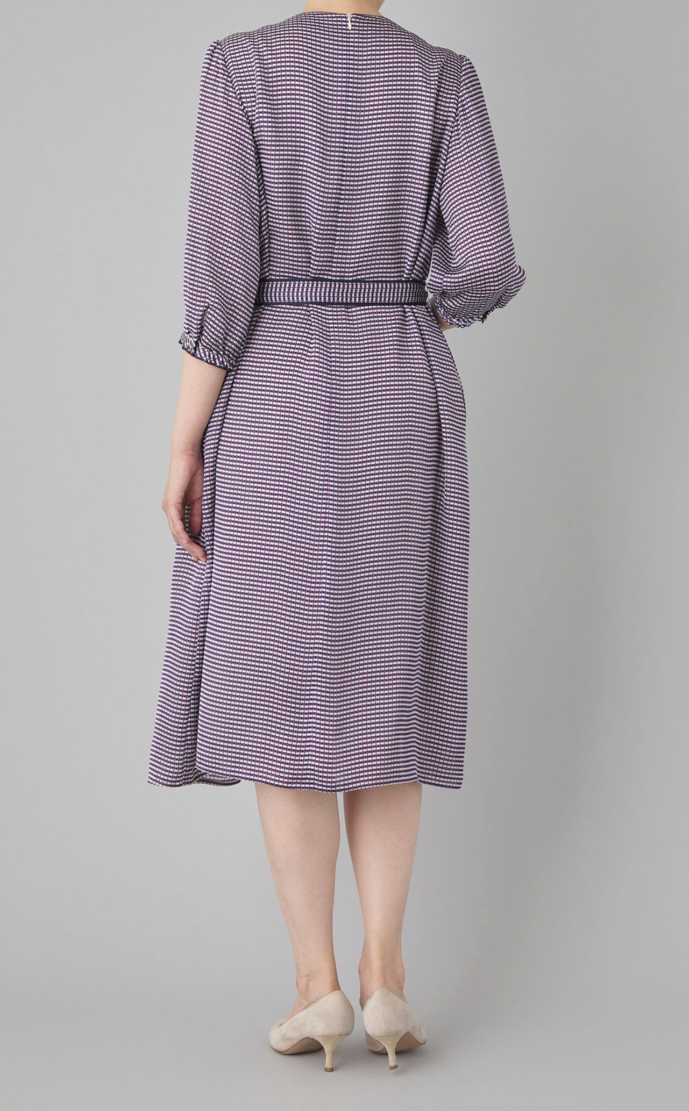 ドットプリントタックワンピース