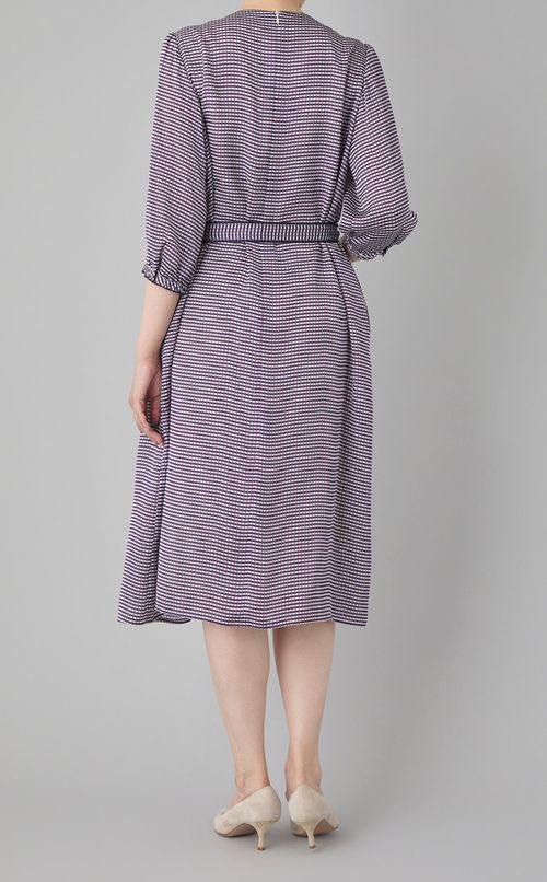 ドットプリントタックワンピース