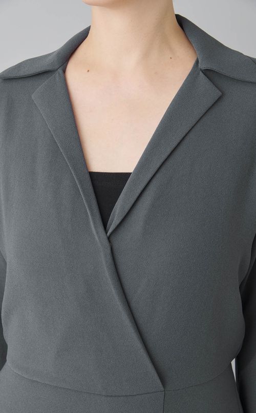 カシュクール切替シャツワンピース