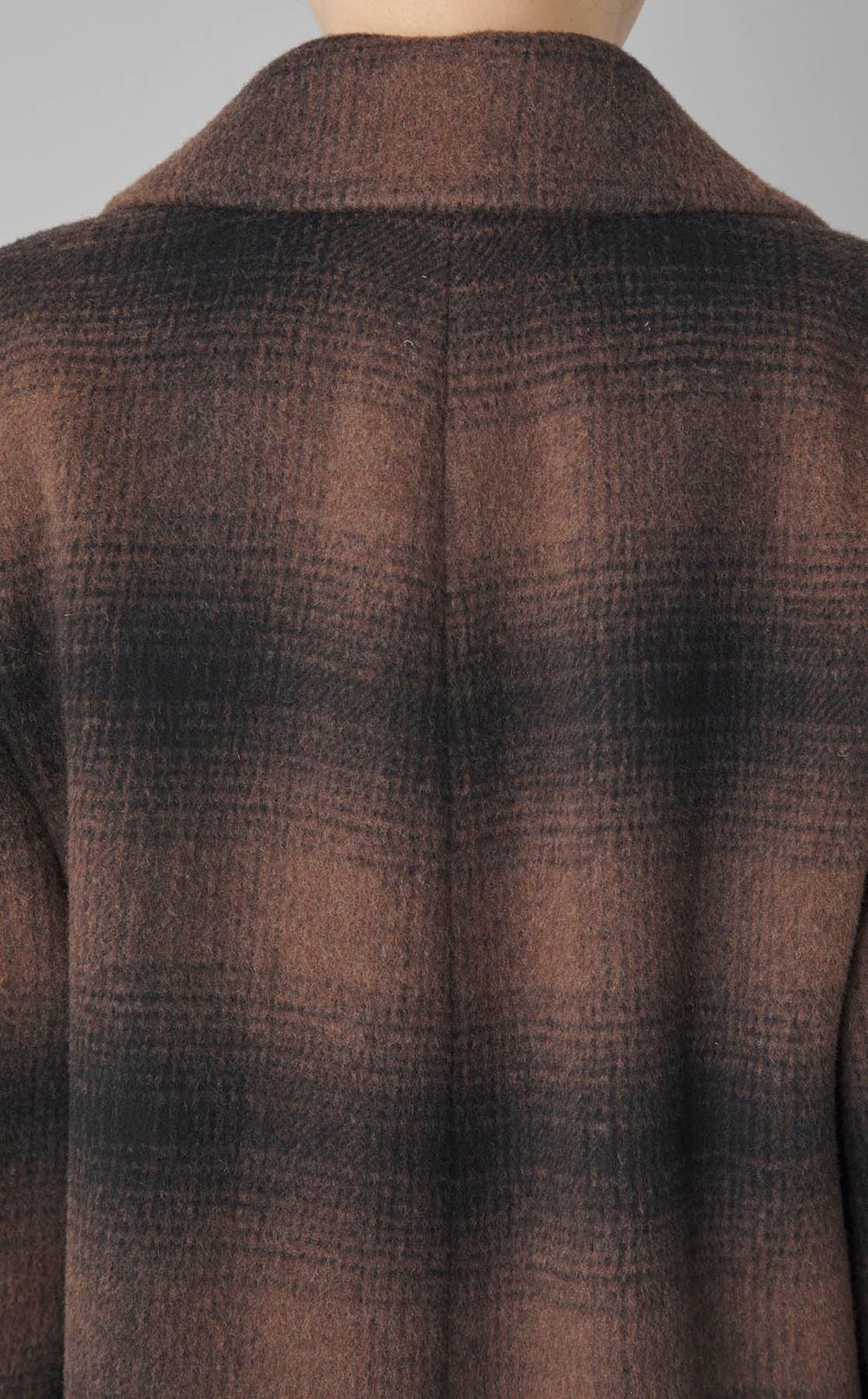 ブラッシュチェックテーラードコート