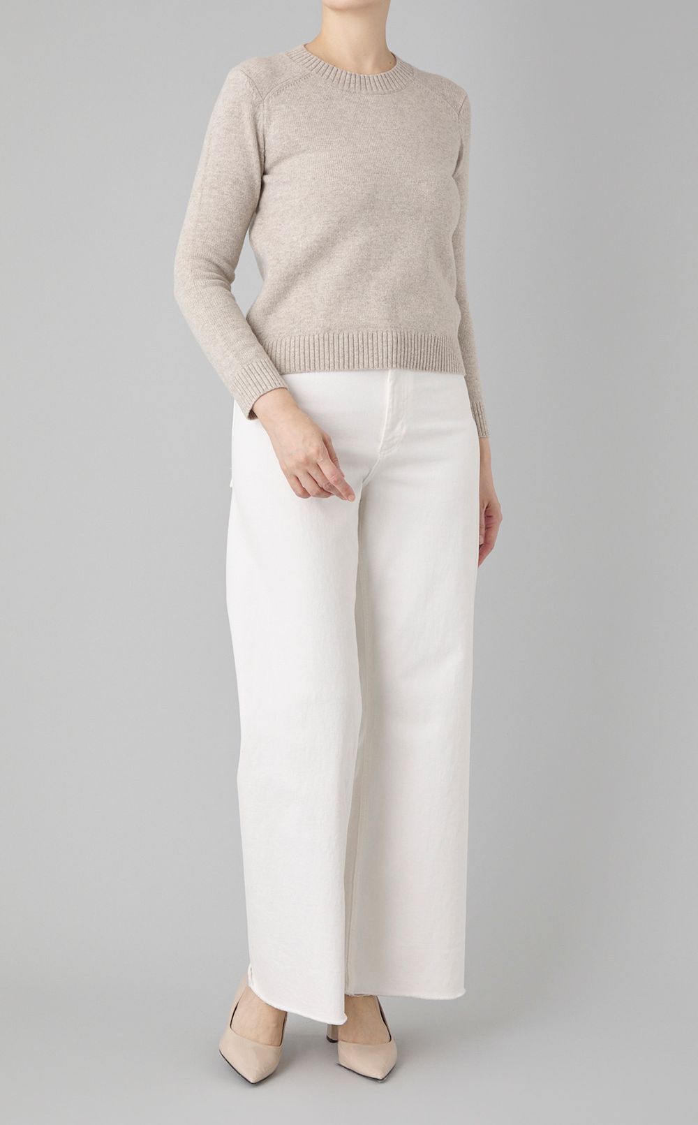 ウールクルーネックニットプルオーバー