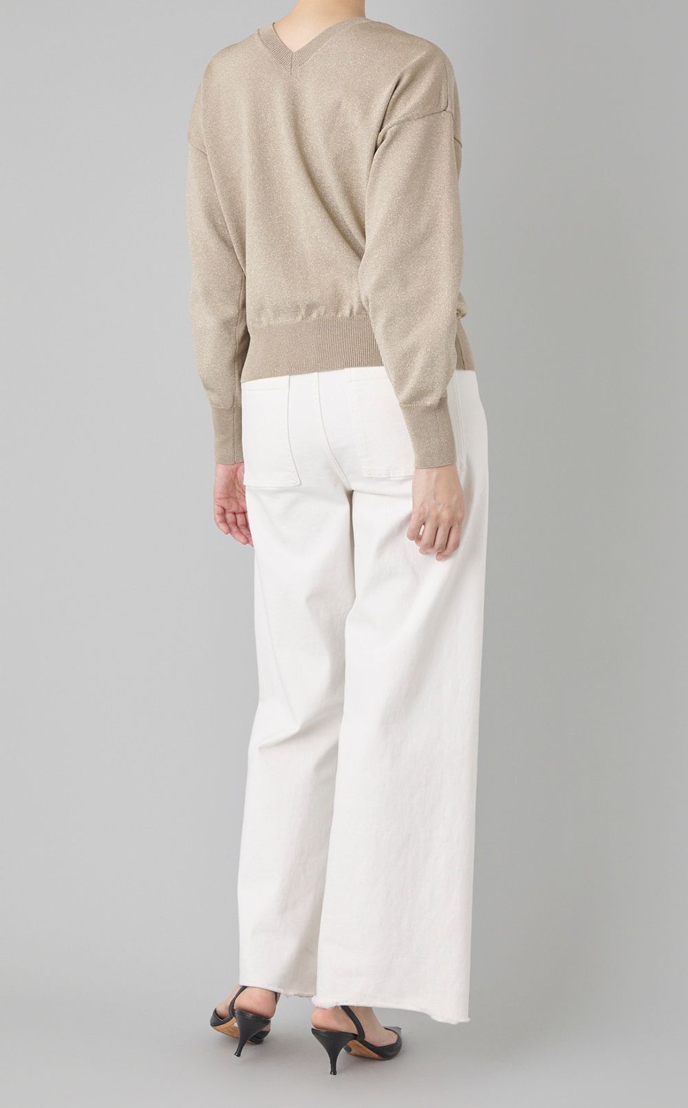 2wayラメ天竺ニットカーディガン