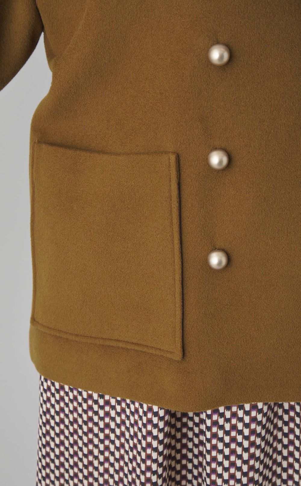 ウールテーラードショートジャケット