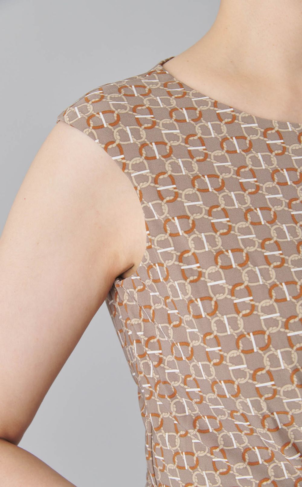 プリントジャージードレス