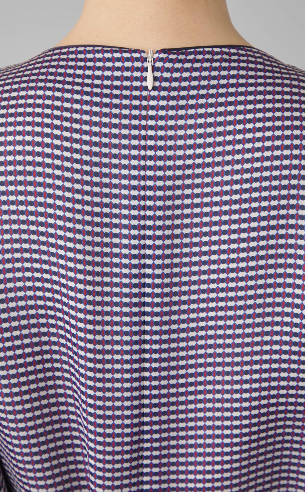 ドットプリントタックワンピース