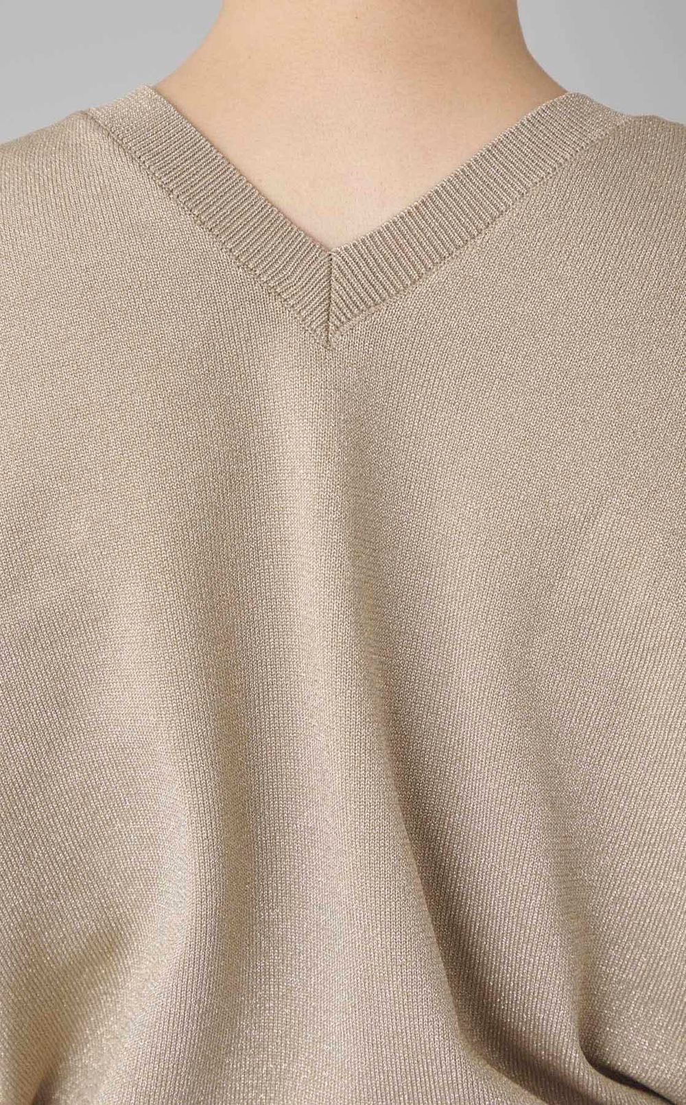 2wayラメ天竺ニットカーディガン