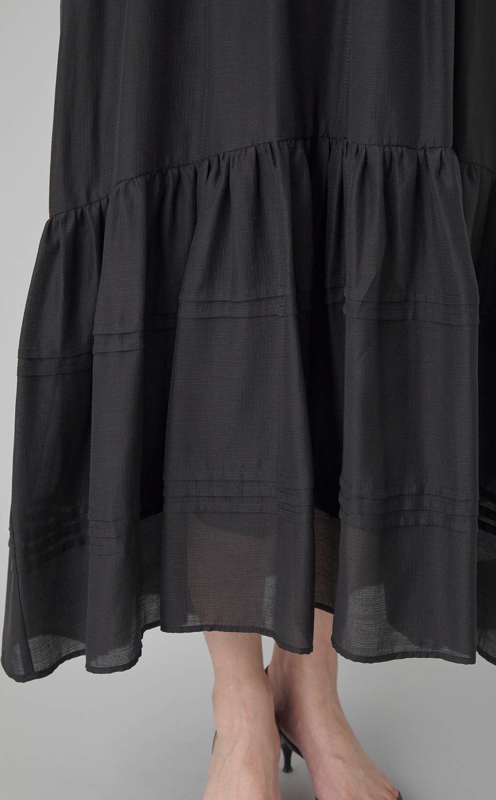 シフォンギャザーワンピース