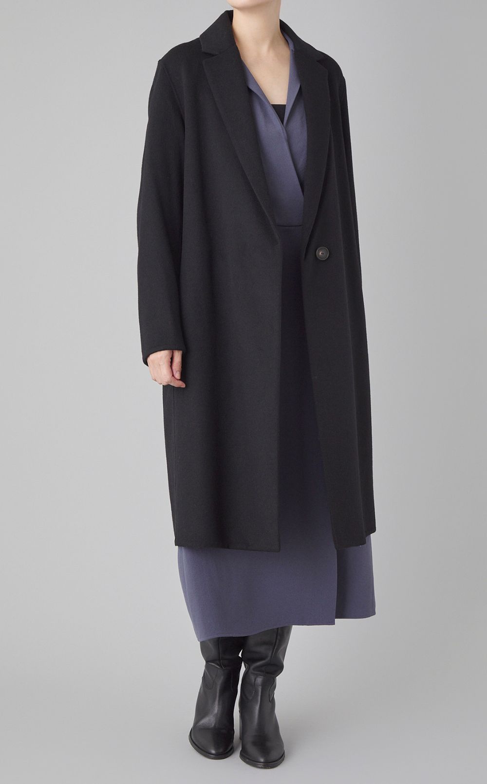 ウール比翼シングルコート