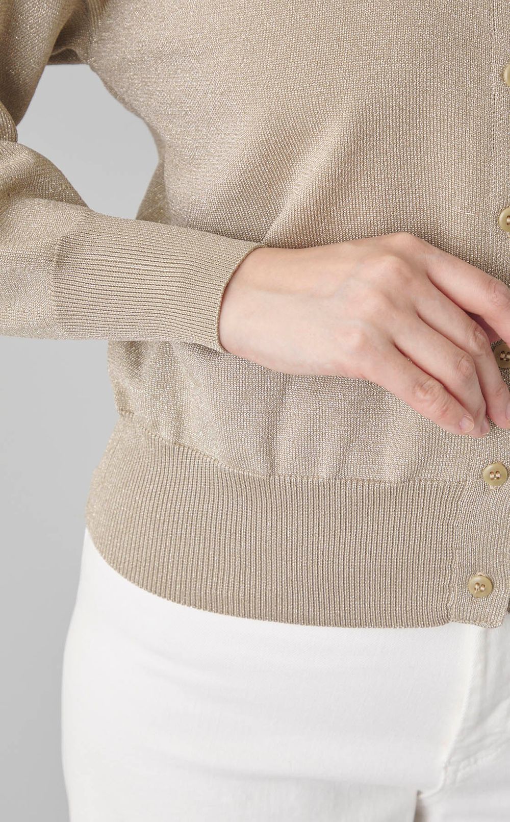 2wayラメ天竺ニットカーディガン