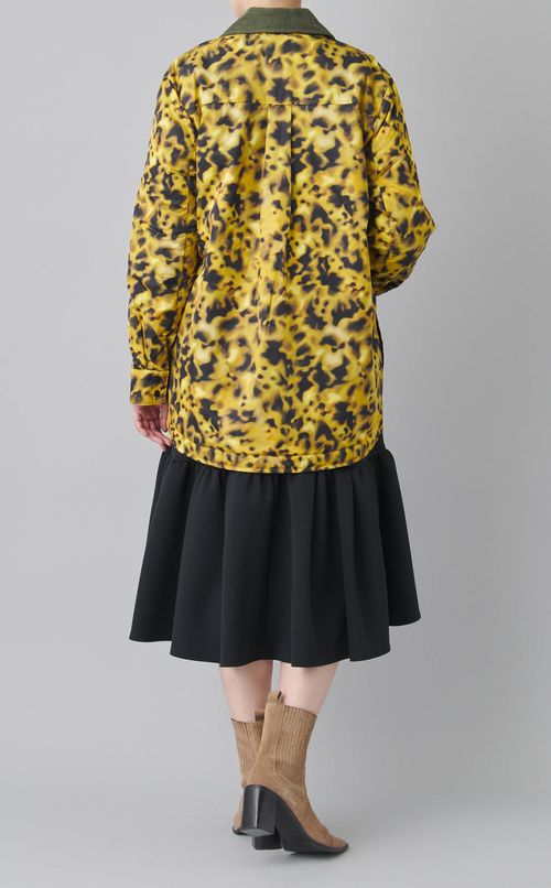 スポットプリントキルテッドブルゾン