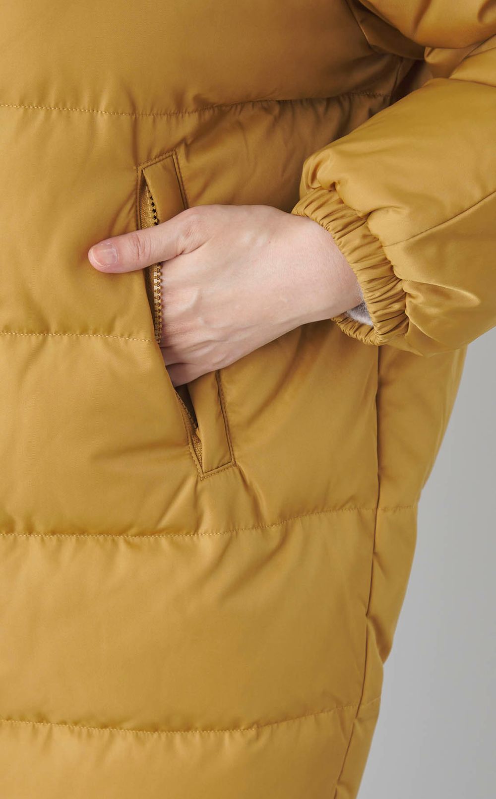 ナイロン中綿スタンドカラーコート