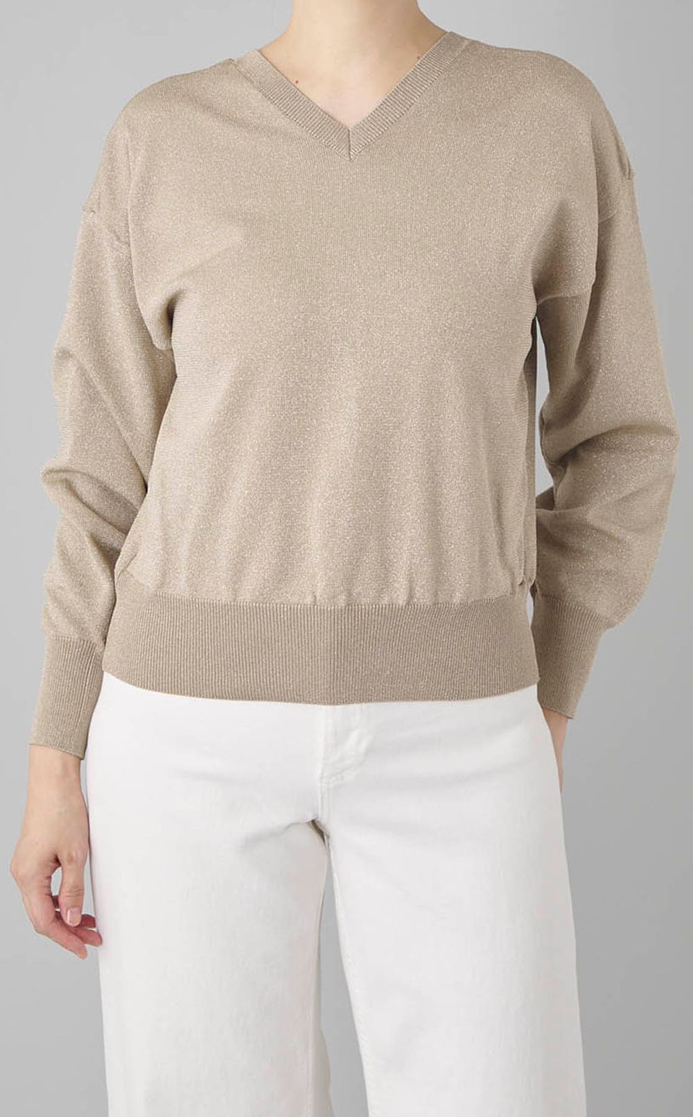 2wayラメ天竺ニットカーディガン