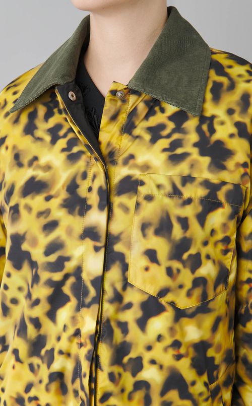 スポットプリントキルテッドブルゾン