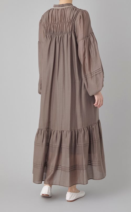 シフォンギャザーワンピース