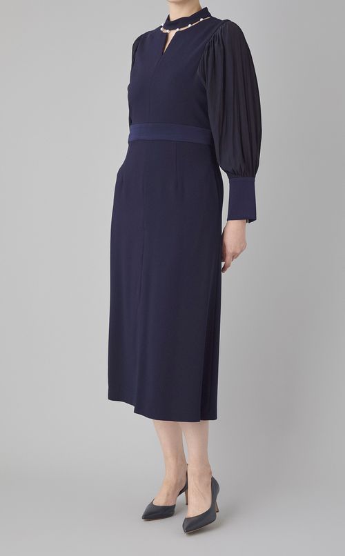 2wayネックパール付ドレス