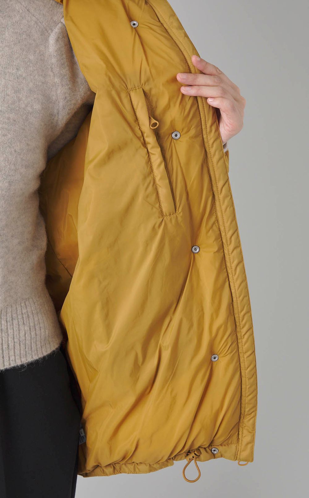 ナイロン中綿スタンドカラーコート
