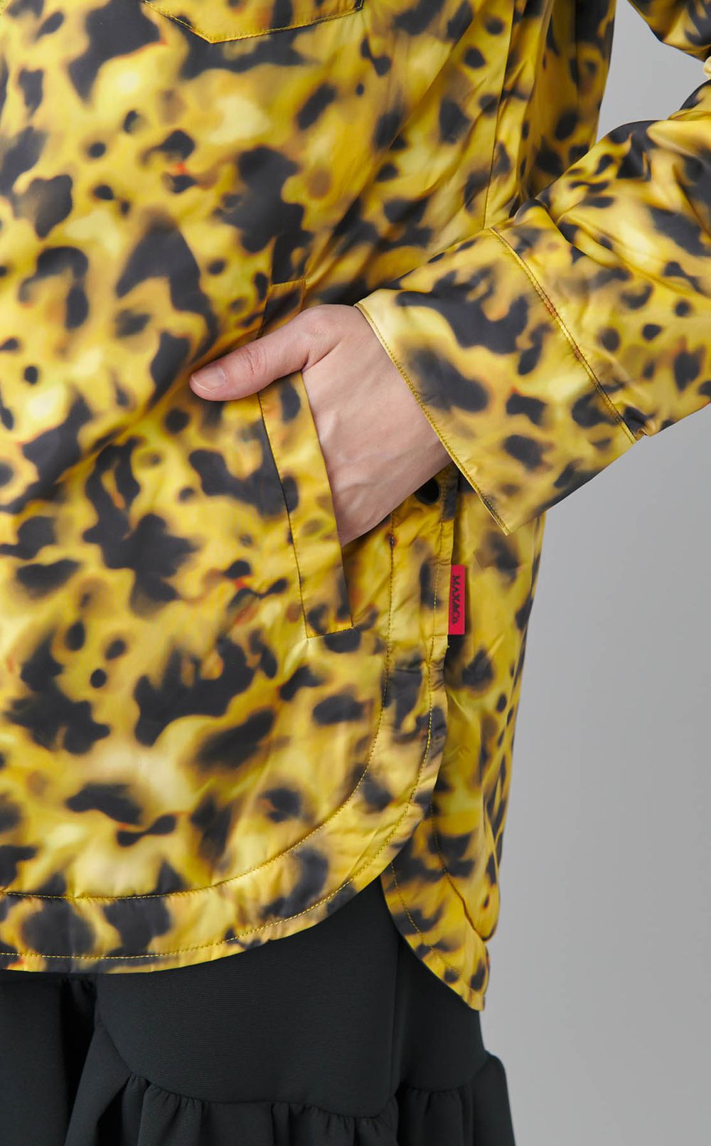 スポットプリントキルテッドブルゾン