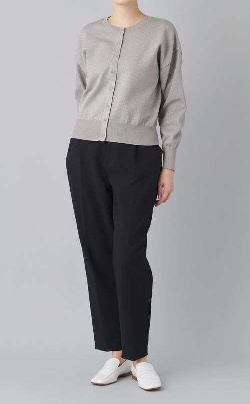 2wayラメ天竺ニットカーディガン