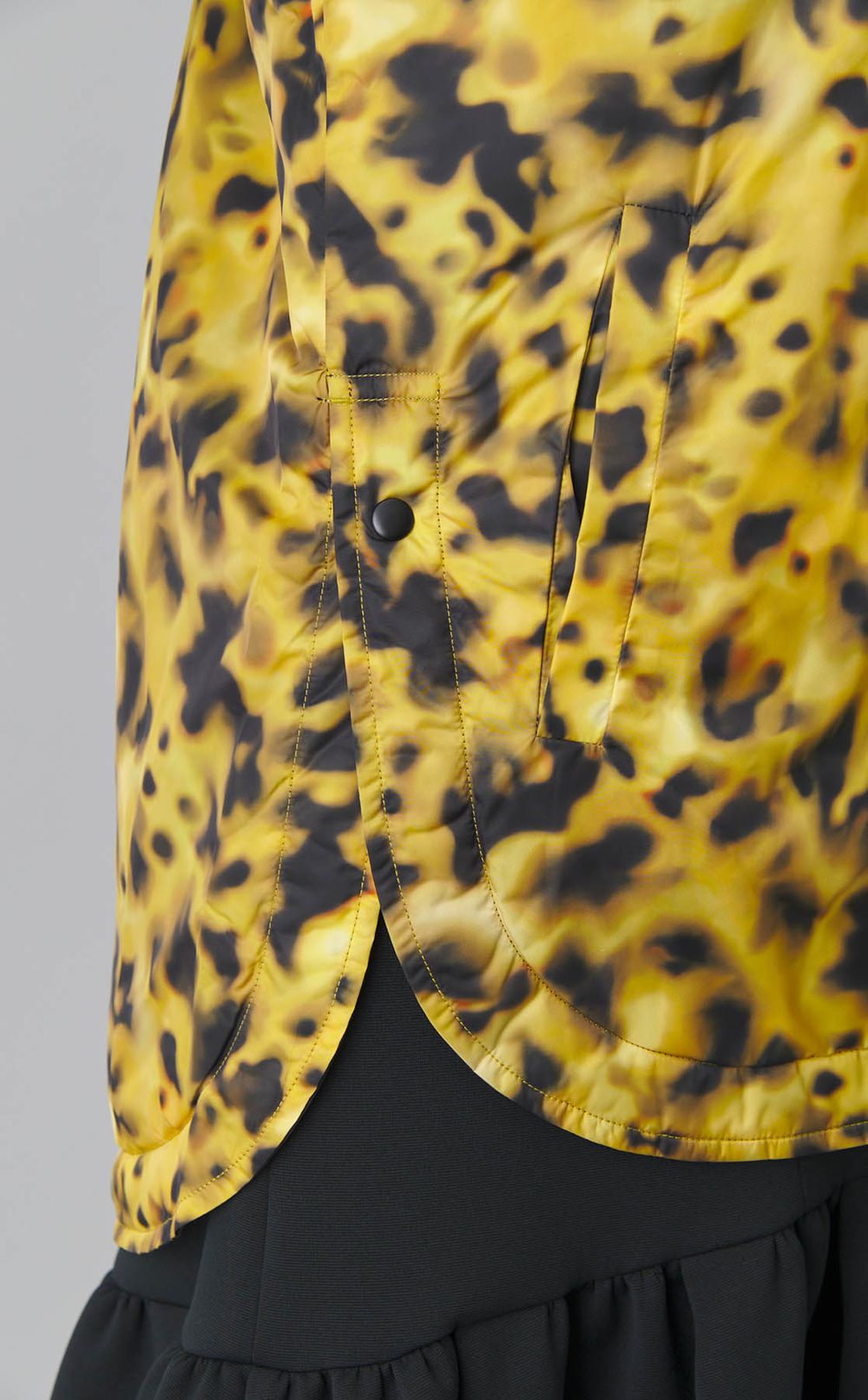 スポットプリントキルテッドブルゾン