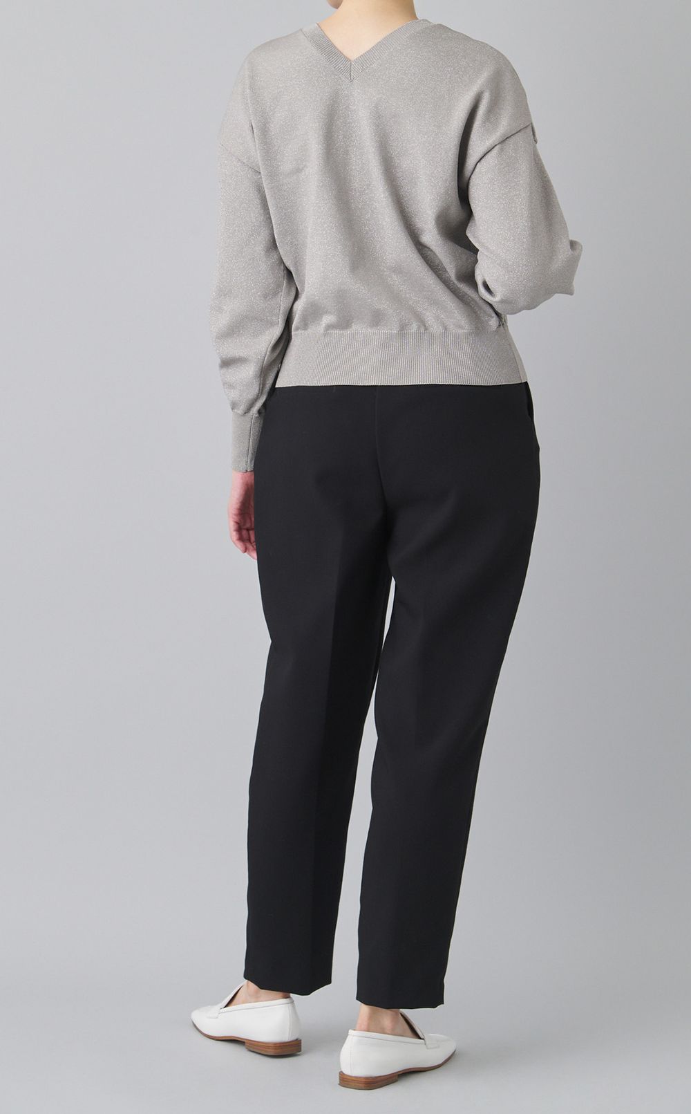 2wayラメ天竺ニットカーディガン