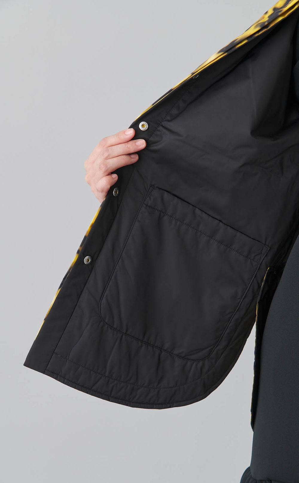 スポットプリントキルテッドブルゾン