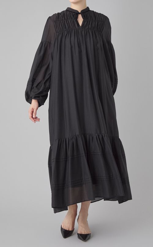 シフォンギャザーワンピース