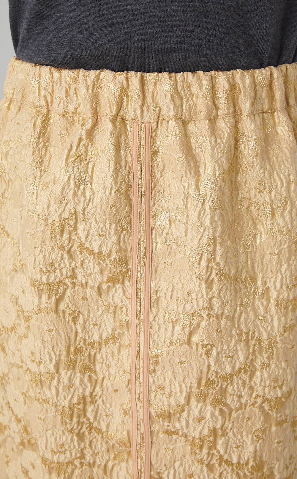 フラワージャガードスリットミディスカート