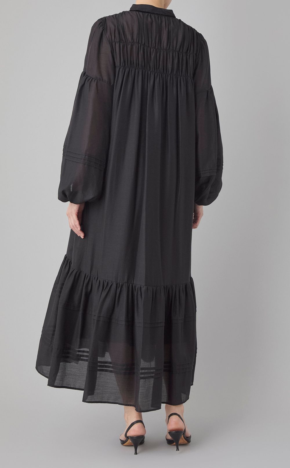 シフォンギャザーワンピース