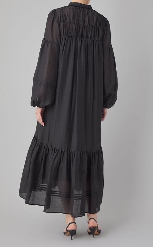 シフォンギャザーワンピース