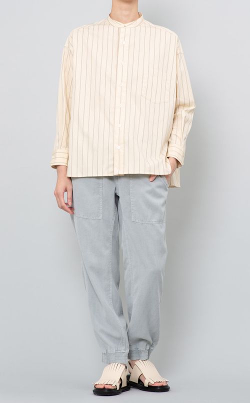 ノーカラースクエアビッグシャツ