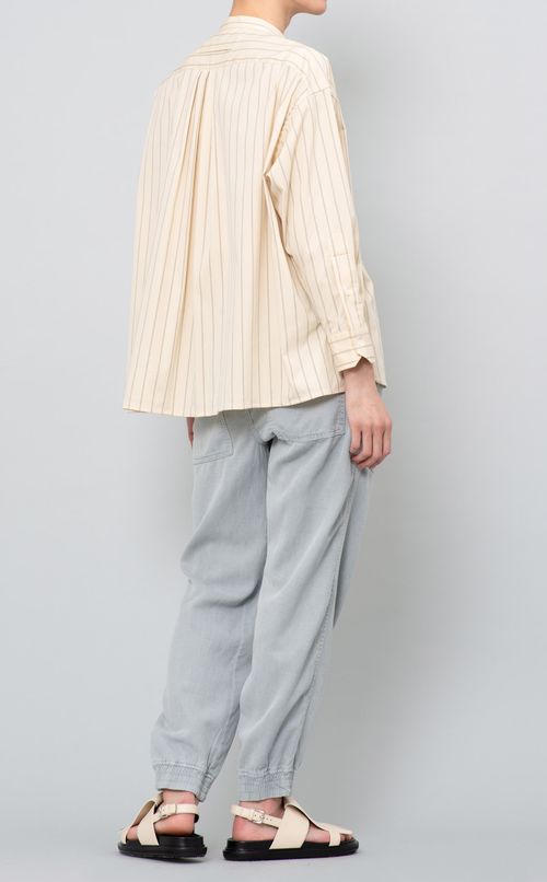 ノーカラースクエアビッグシャツ