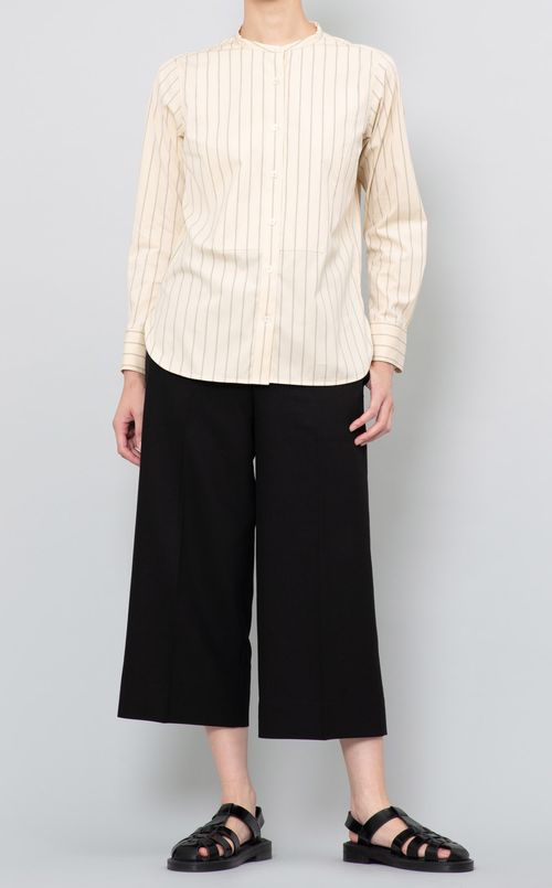 ストライプビブヨークシャツ