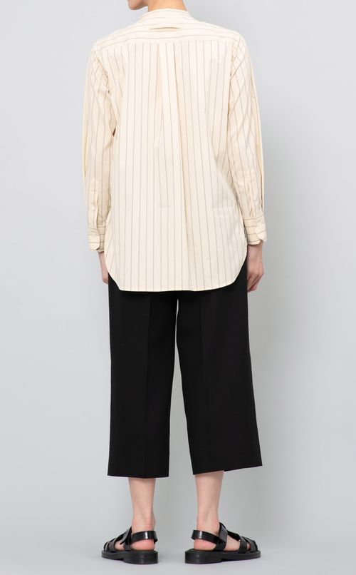 ストライプビブヨークシャツ