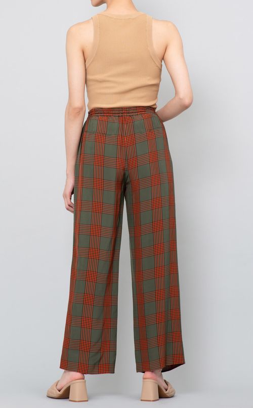 チェックワイドイージーパンツ