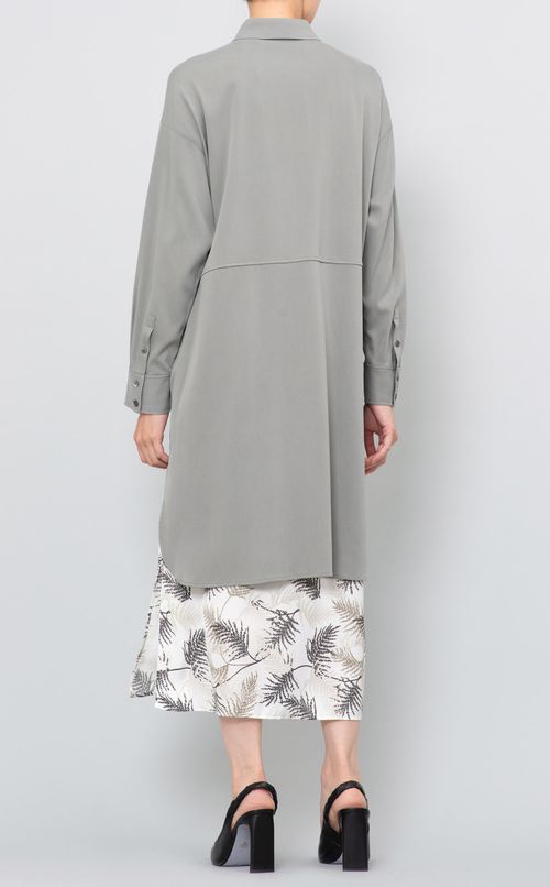 シルクシャツミニワンピース